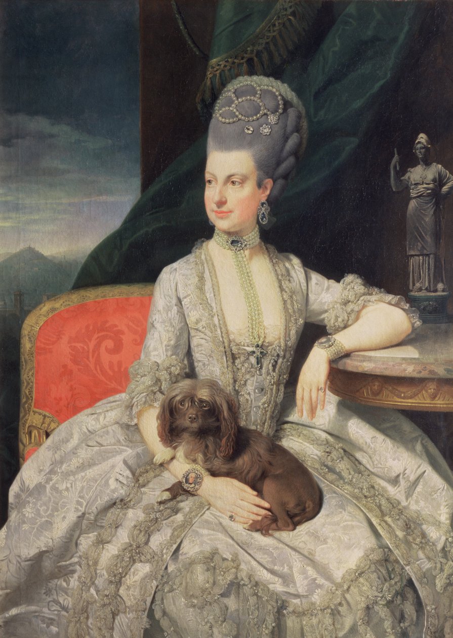 Arcyksiężna Maria Christine Habsburg-Lothringen (1742-98), córka cesarzowej Marii Teresy Austrii (1717-80) i cesarza Franciszka I (1742-98) autorstwa Johann Zoffany