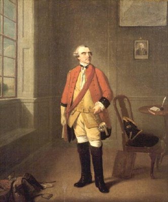 Cornet North Ludlow Bernard, 2. mąż Mary Fitzwilliam, hrabina Pembroke (zm. 1769) autorstwa Johann Zoffany