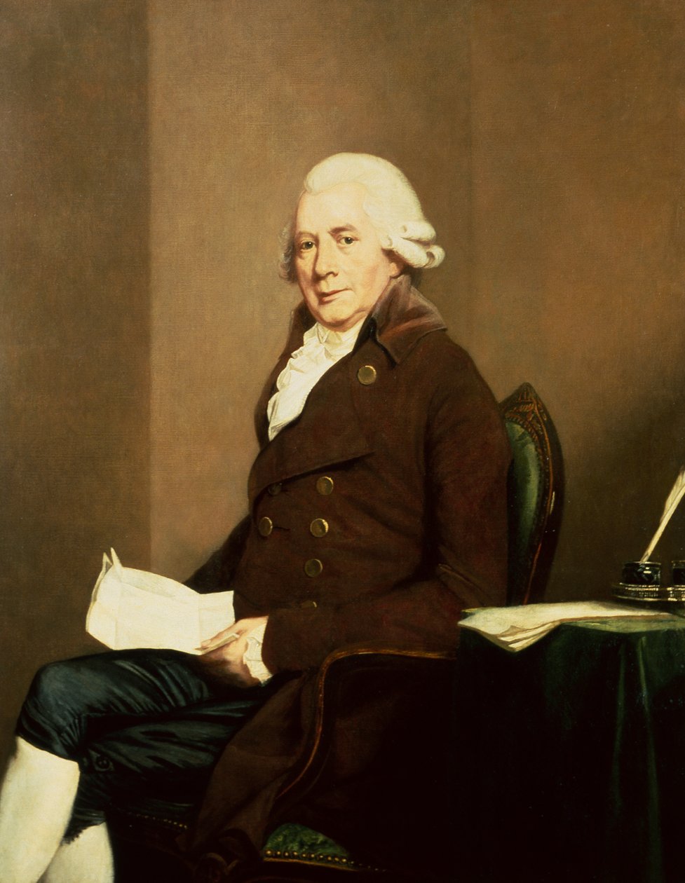 Portret siedzącego dżentelmena, prawdopodobnie Williama Huntera (olej na płótnie) autorstwa Johann Zoffany