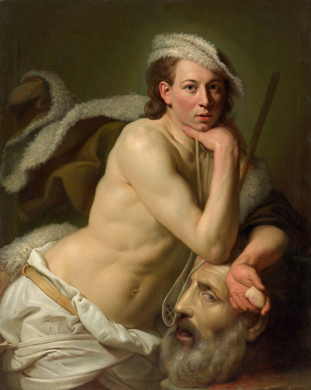Autoportret jako Dawid z głową Goliata autorstwa Johann Zoffany