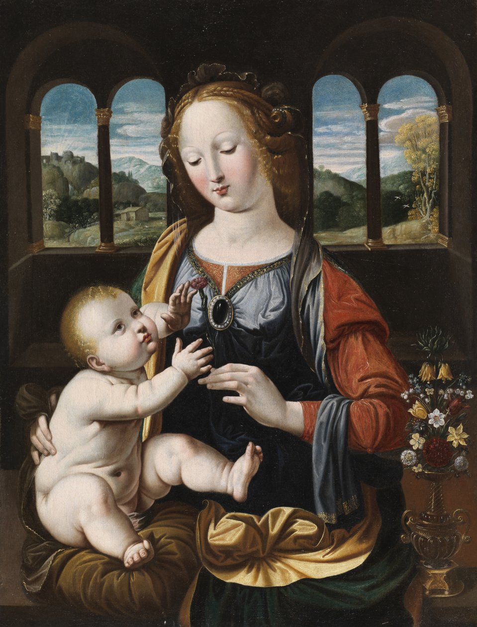 Dziewica z Dzieciątkiem, według Leonarda da Vinci autorstwa Johann or Hans Konig