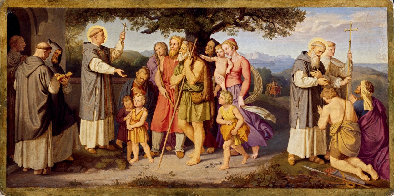 Kazanie św. Bonifacego wśród Fryzyjczyków autorstwa Johann von Schraudolph