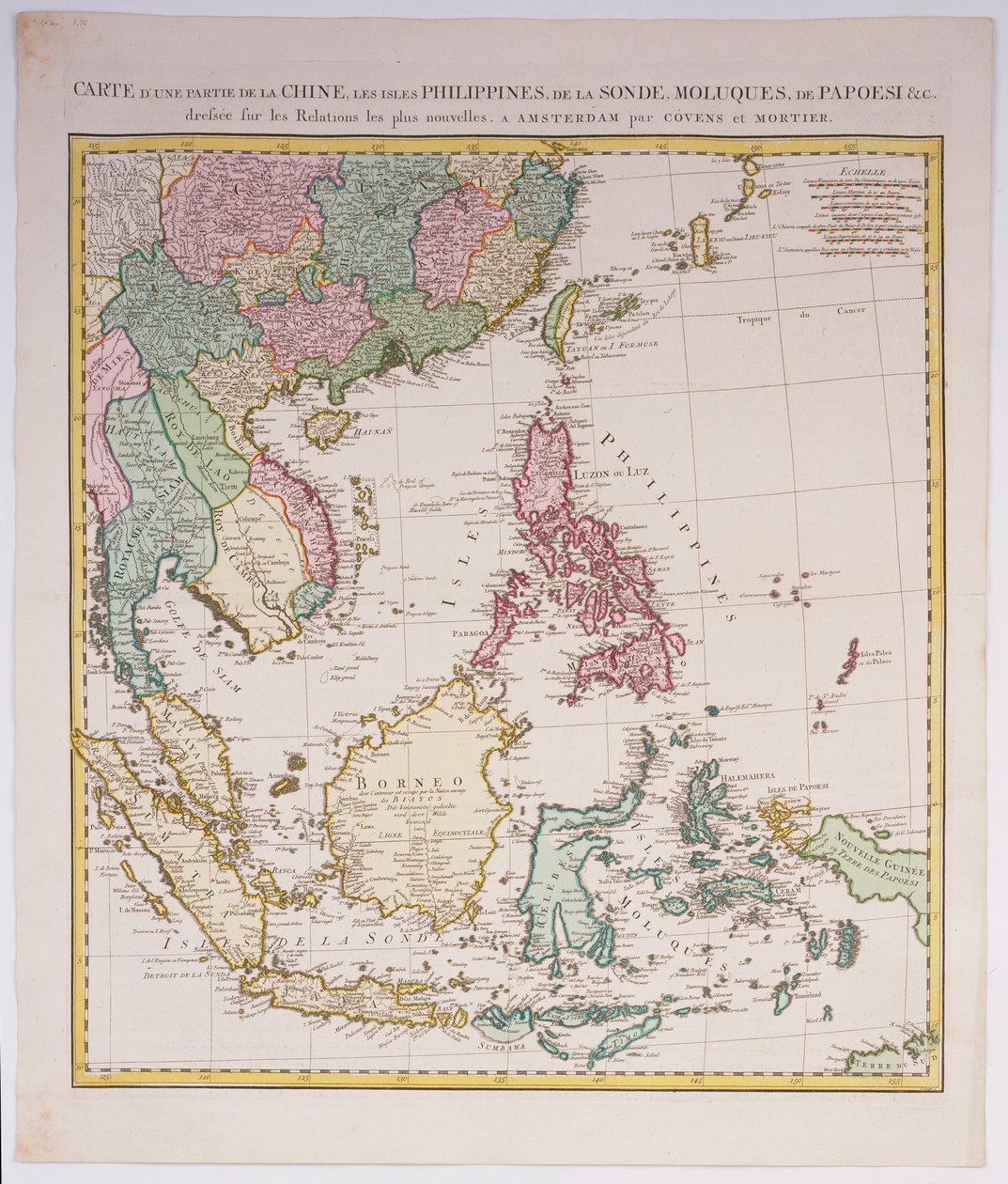 Azja Południowa od Chin po Nową Gwineę, w tym archipelag Indonezyjski i Filipiny, ok. 1700 autorstwa Johannes and Mortier, Cornelis Covens