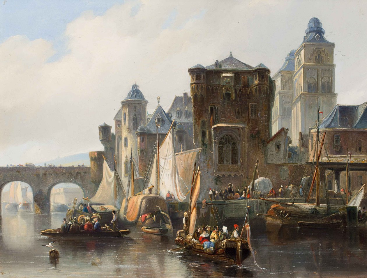 Widok Koblencji. autorstwa Johannes Bosboom
