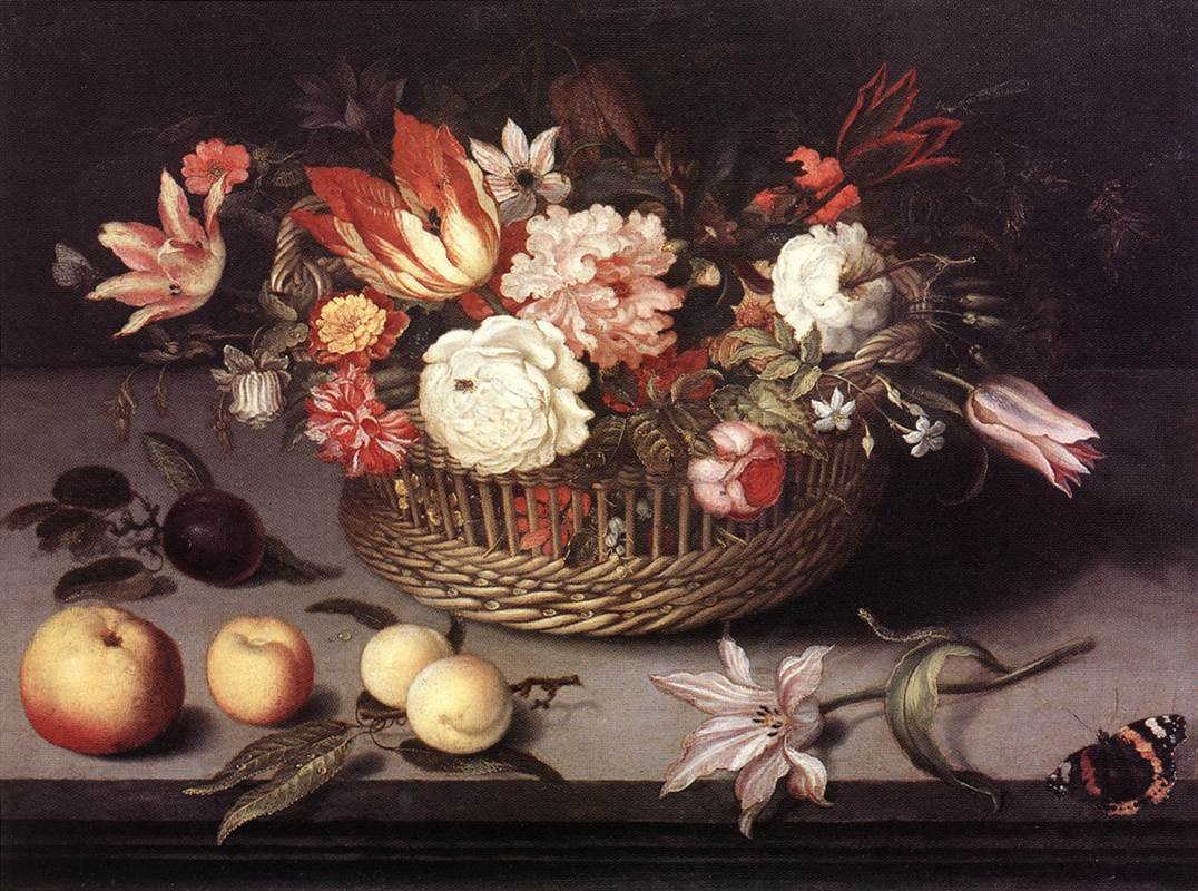 Kosz kwiatów autorstwa Johannes Bosschaert