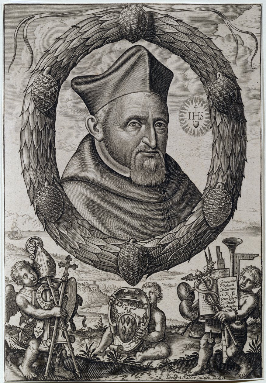 Portret Roberto Bellarminiego (1542-1621) kardynała arcybiskupa Kapui autorstwa Johannes Valdor