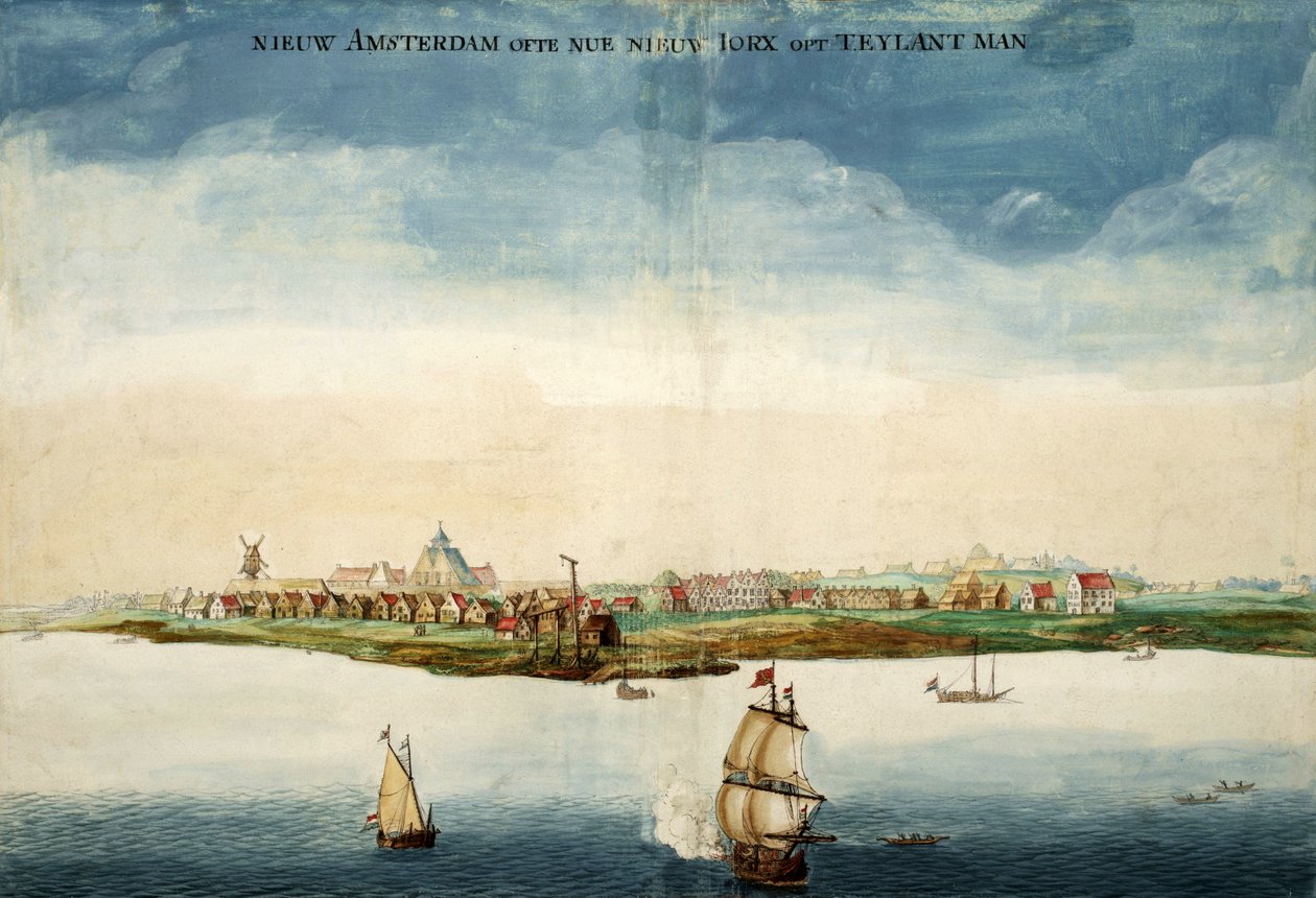 Widok na Nowy Amsterdam autorstwa Johannes Vingboons