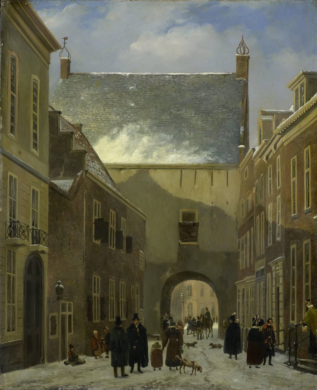 Brama Więzienna, Haga autorstwa Johannes Adrianus van der Drift