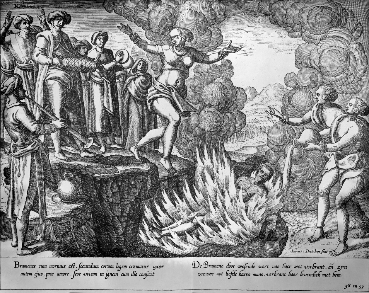 Sati autorstwa Johannes Baptista van the Younger Doetechum