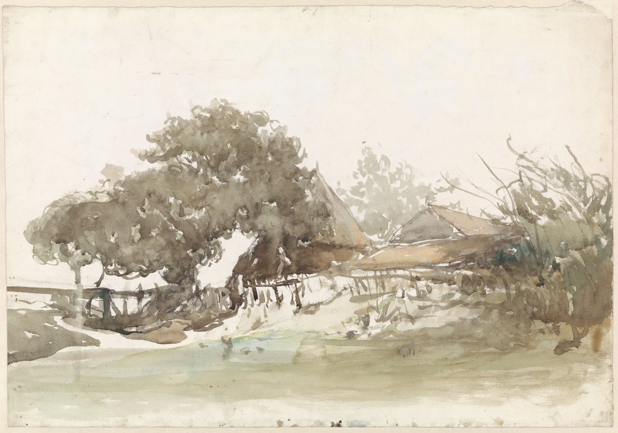 Farmy w lokalizacji Waalsdorp autorstwa Johannes Bosboom