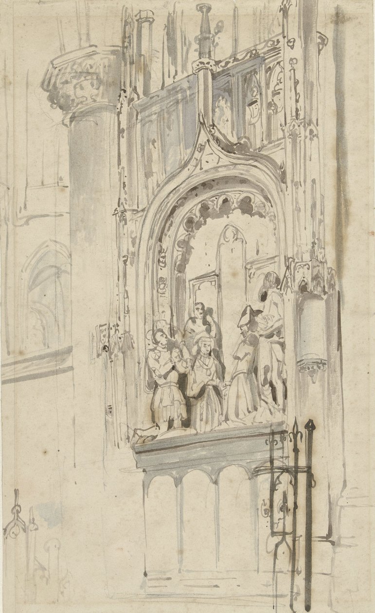 Pomnik nagrobny Engelbrechta I van Nassau w Grote Kerk w Bredzie autorstwa Johannes Bosboom