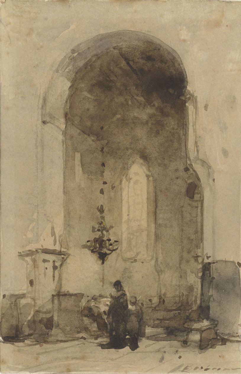 Wnętrze Geertekerk w Utrechcie autorstwa Johannes Bosboom