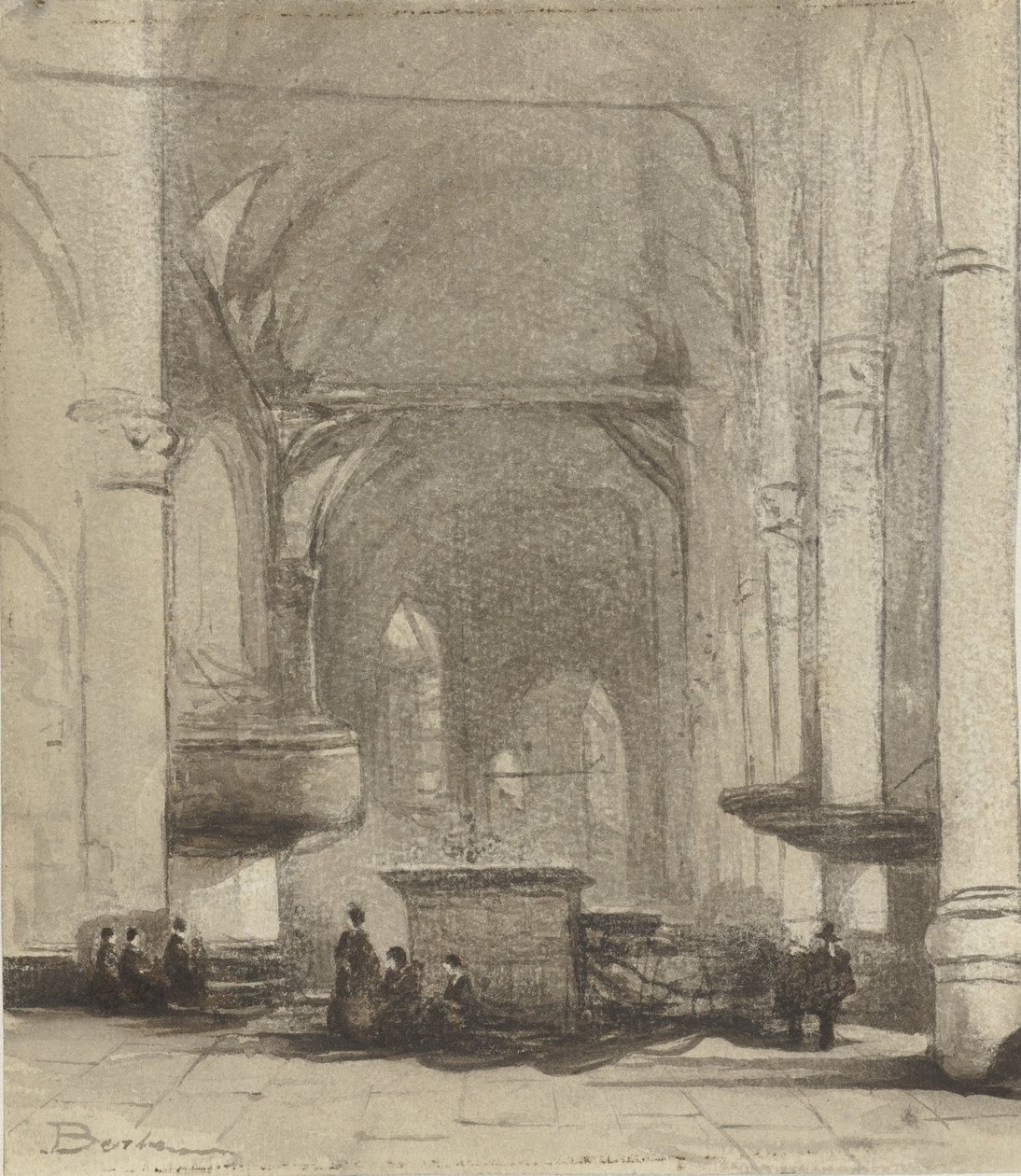 Kerkinterieur autorstwa Johannes Bosboom