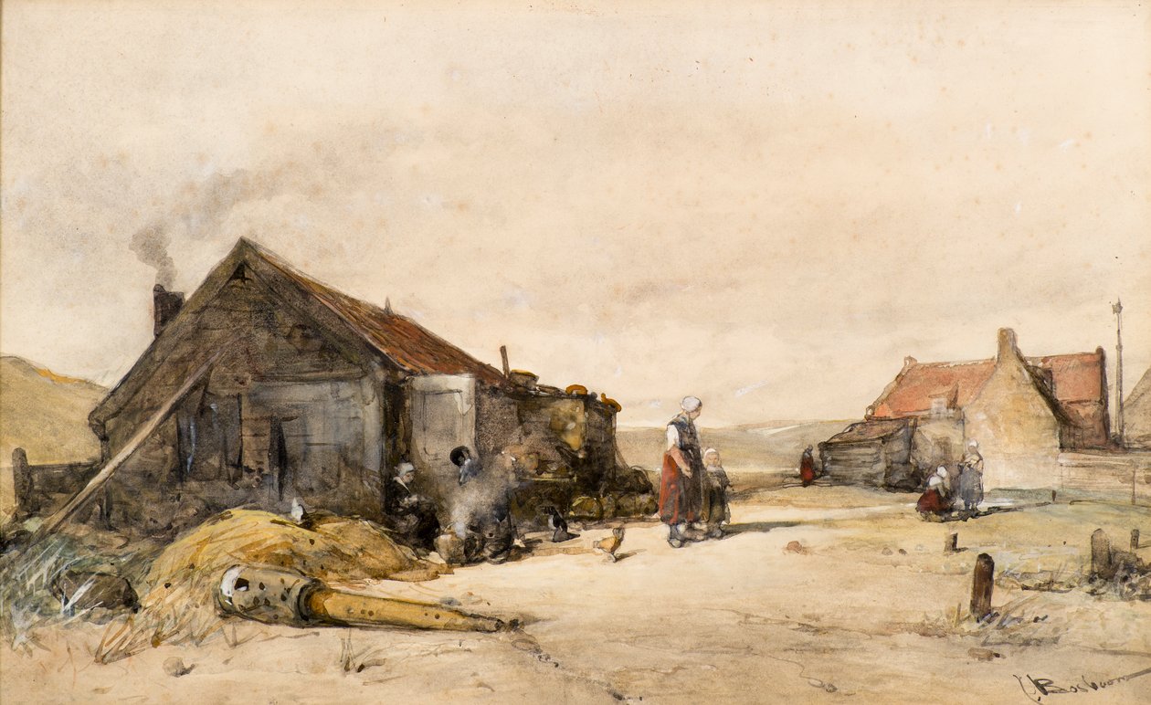 Stare domy autorstwa Johannes Bosboom