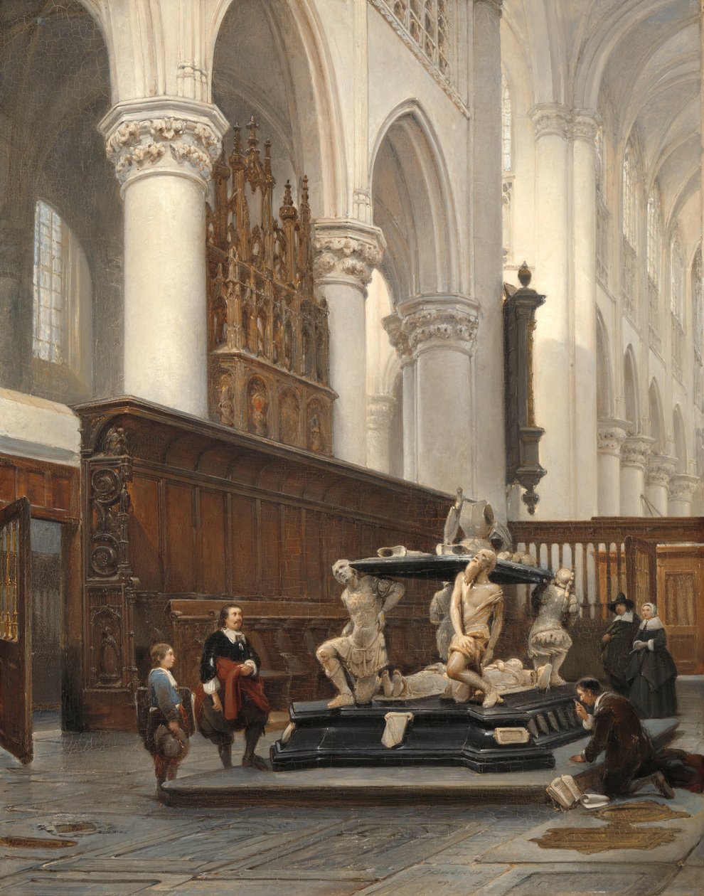 Chór O.L.-Vrouwekerk w Bredzie z grobowcem Engelberta II z Nassau Chór kościoła NMP w Bredzie z grobem Engelberta II z Nassau autorstwa Johannes Bosboom