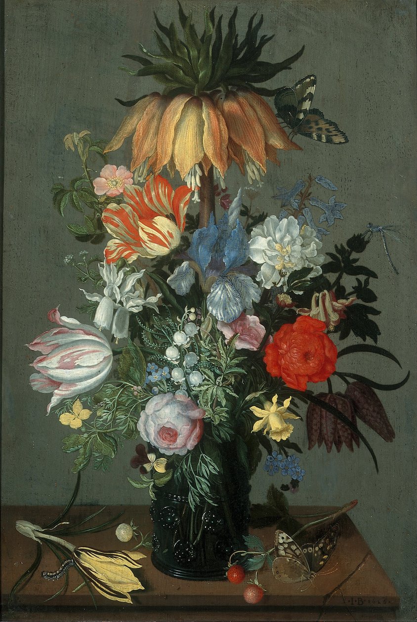 Martwa natura kwiatowa z koroną Imperial, 1626 autorstwa Johannes Bosschaert