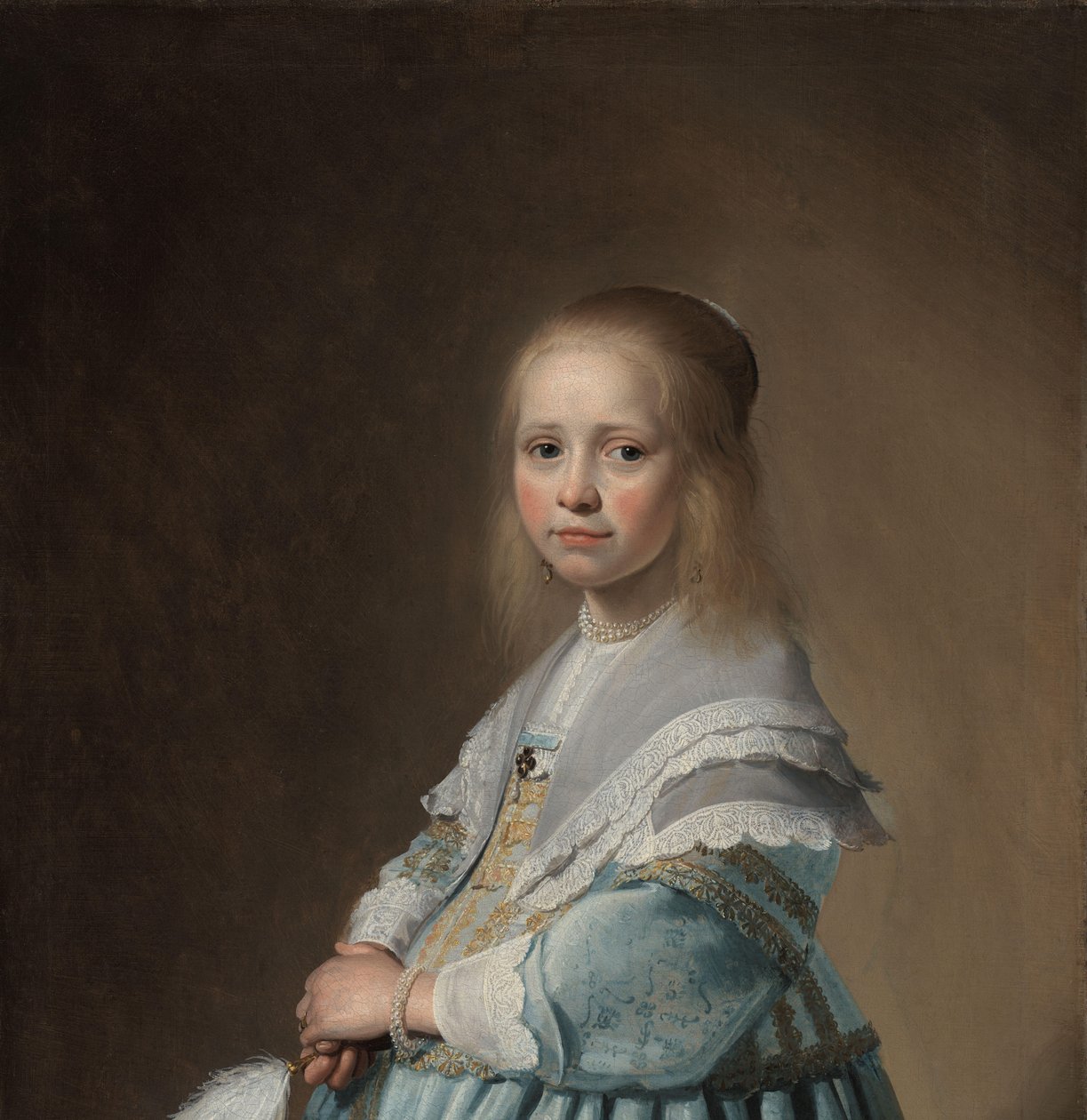 Portret dziewczyny ubranej na niebiesko Portret dziewczyny w kolorze niebieskim autorstwa Johannes Cornelisz. Verspronck