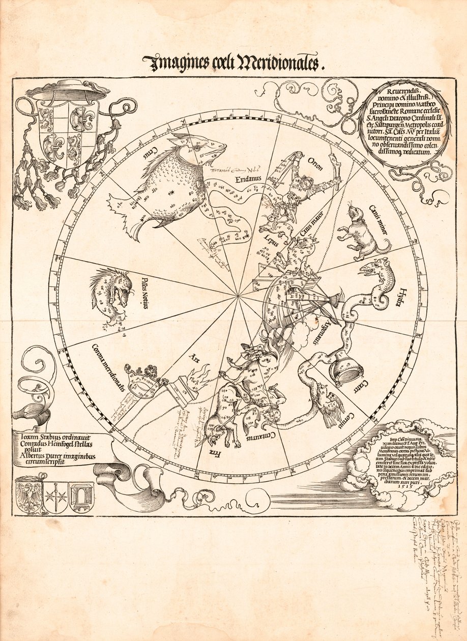 Zdjęcia południowego nieba autorstwa Johannes; Dürer Stabius