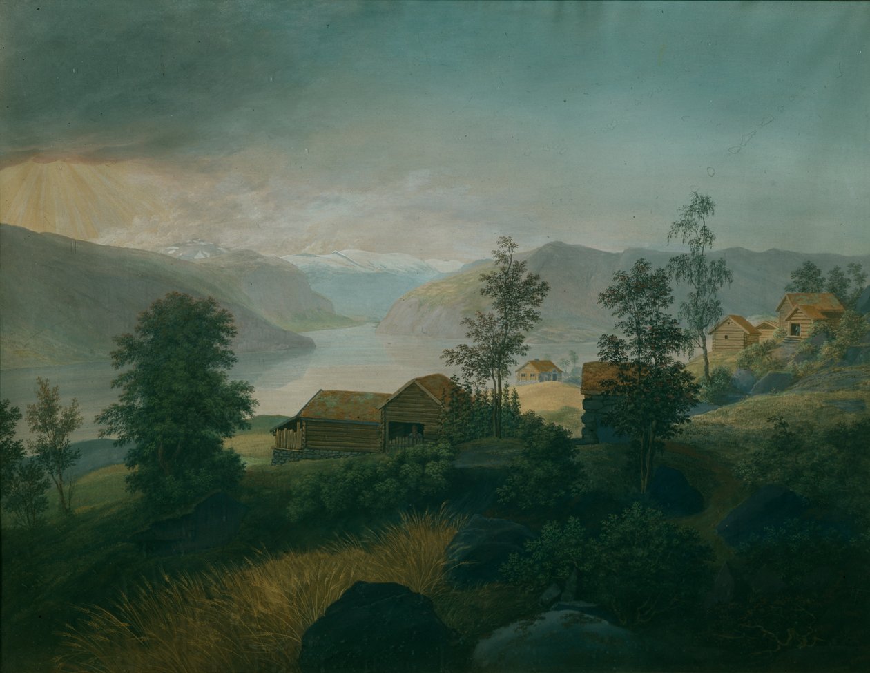 Z Gudbrandsdalen (olej na płótnie) autorstwa Johannes Flintoe