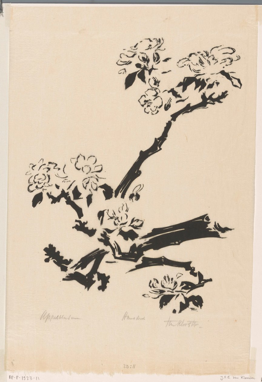 Appelbloesem (oryginalny tytuł na obiekcie) autorstwa Johannes Frederik Engelbert ten Klooster (signed by artist)