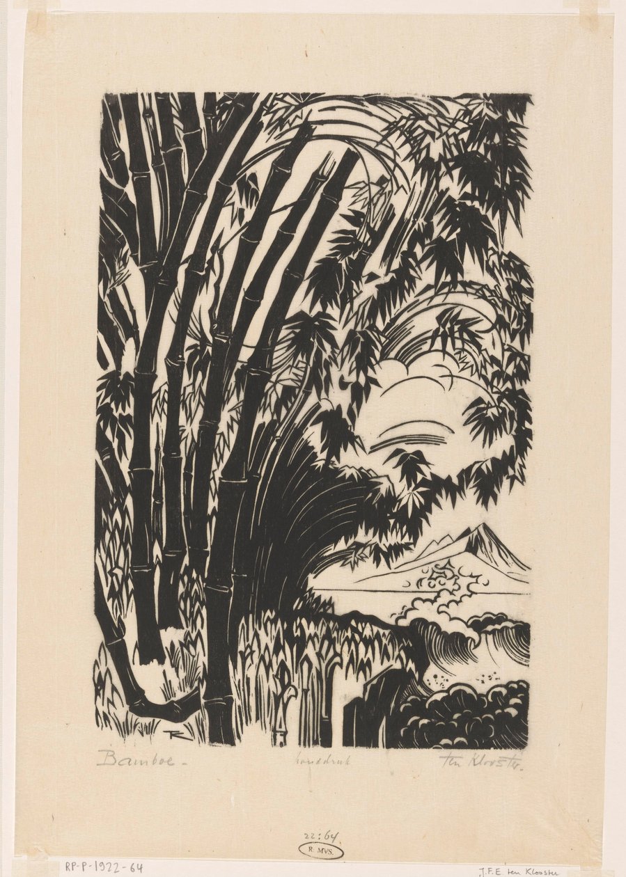 Bamboe (oryginalny tytuł na obiekcie) autorstwa Johannes Frederik Engelbert ten Klooster (signed by artist)