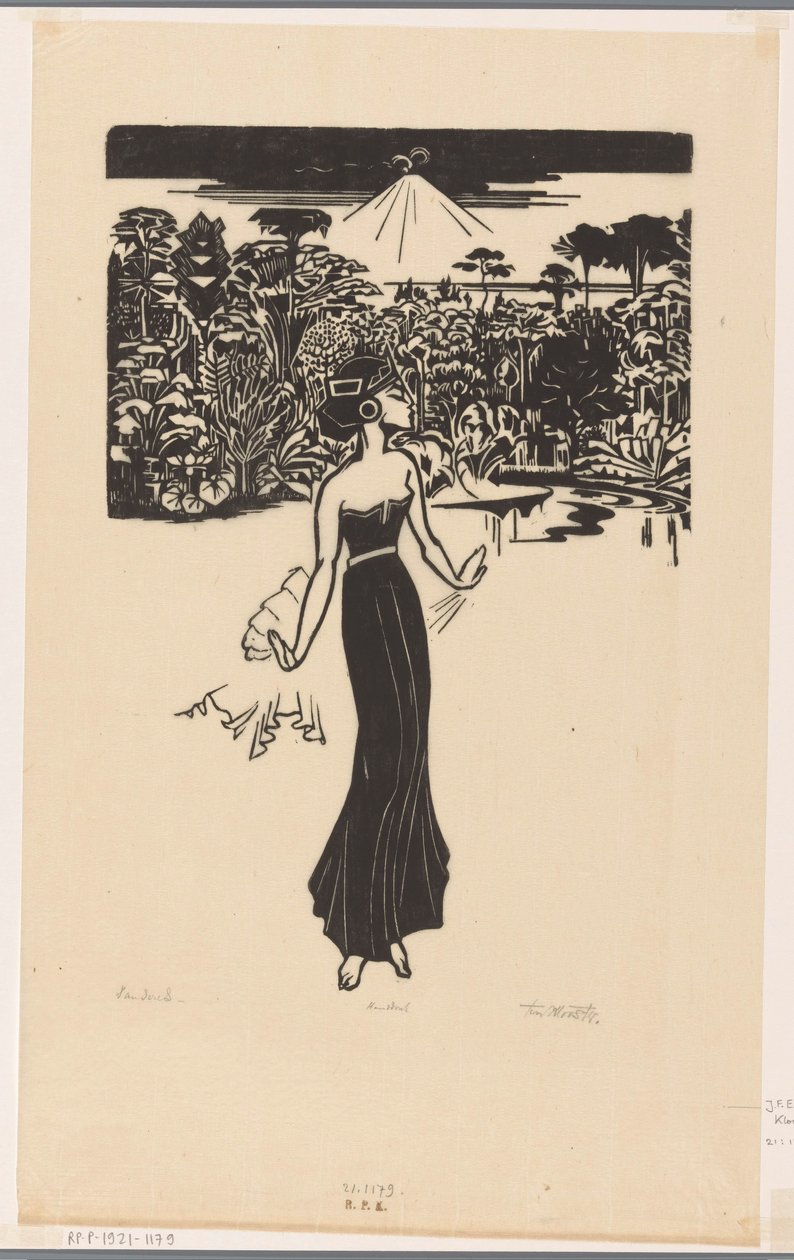 Danseres (oryginalny tytuł na obiekcie) autorstwa Johannes Frederik Engelbert ten Klooster (signed by artist)