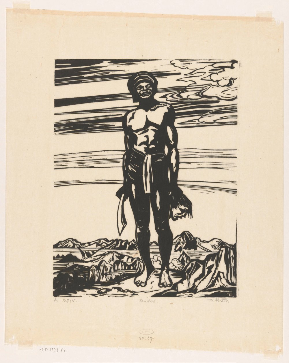 Wojownik (oryginalny tytuł na obiekcie) autorstwa Johannes Frederik Engelbert ten Klooster (signed by artist)
