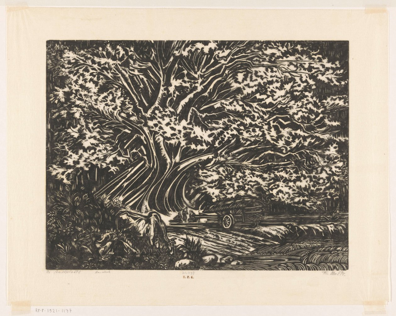 Miejsce spoczynku (oryginalny tytuł na obiekcie) autorstwa Johannes Frederik Engelbert ten Klooster (signed by artist)