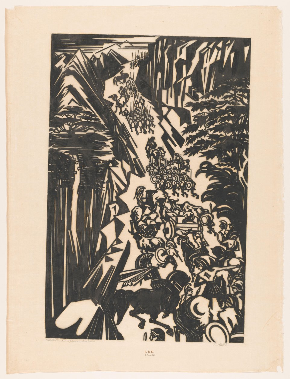 Ilustracja do „Anabasis” Ksenofonta (oryginalny tytuł na obiekcie) autorstwa Johannes Frederik Engelbert ten Klooster (signed by artist)