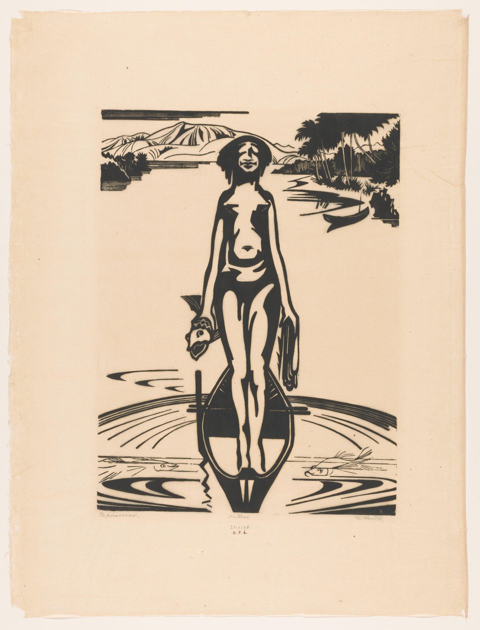 Papoeavrouw (oryginalny tytuł na obiekcie) autorstwa Johannes Frederik Engelbert ten Klooster (signed by artist)
