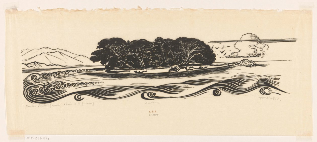 Vader Smit, Geelvink Bay, Holenderska Nowa Gwinea (oryginalny tytuł na obiekcie) autorstwa Johannes Frederik Engelbert ten Klooster (signed by artist)