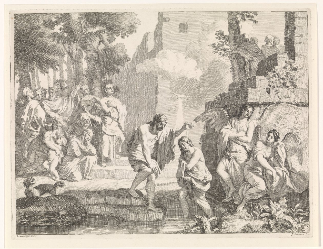 Chrzest Chrystusa Przedstawienia biblijne, mitologiczne i alegoryczne (tytuł serii) autorstwa Johannes Glauber