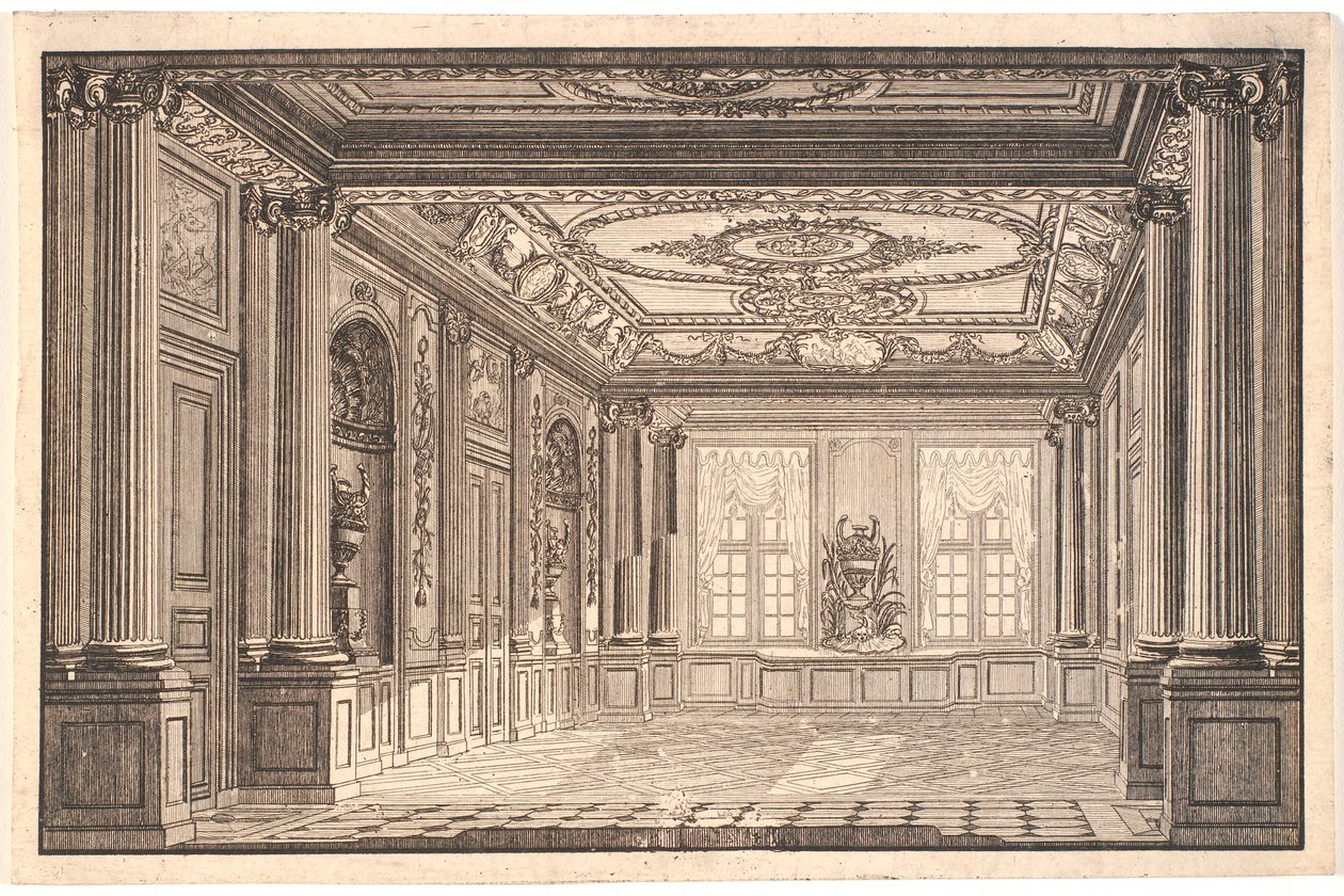Jadalnia w Chr. Dwór VII w Amalienborg autorstwa Johannes Gottfred Bradt