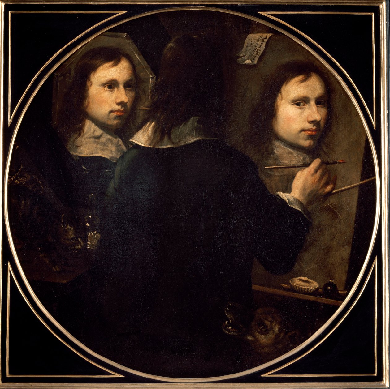 Obraz autoportretowy Johannesa Gumppa (1626-?) 1646 Nd. 88,5x89 cm Florencja, Galleria degli Uffizi (Biura) autorstwa Johannes Gumpp