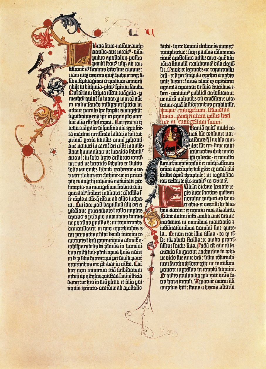 Strona biblijna Mazarine (B42) autorstwa Johannes Gutenberg