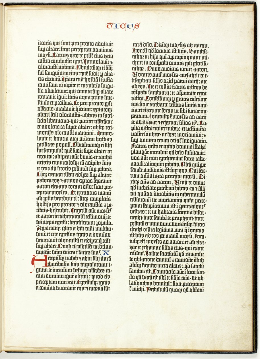 Liść Biblii Gutenberga autorstwa Johannes Gutenberg