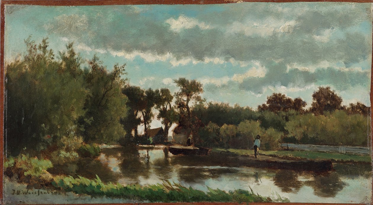 Niedaleko Noorden, ok. XIX w. (olej na płótnie) autorstwa Johannes Hendrik Weissenbruch