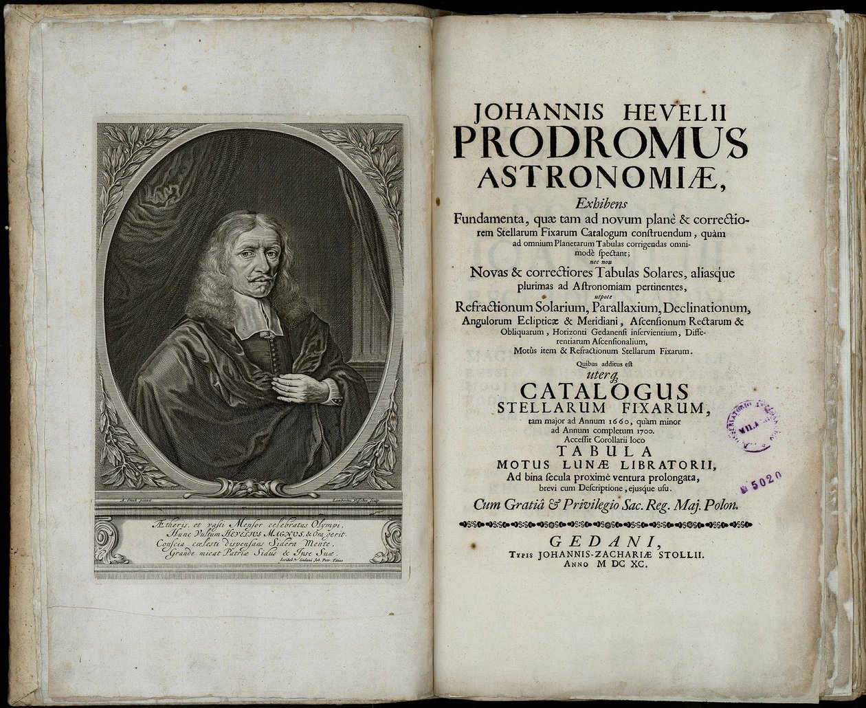 Jan Heweliusz, Prodromus astronomii, 1690