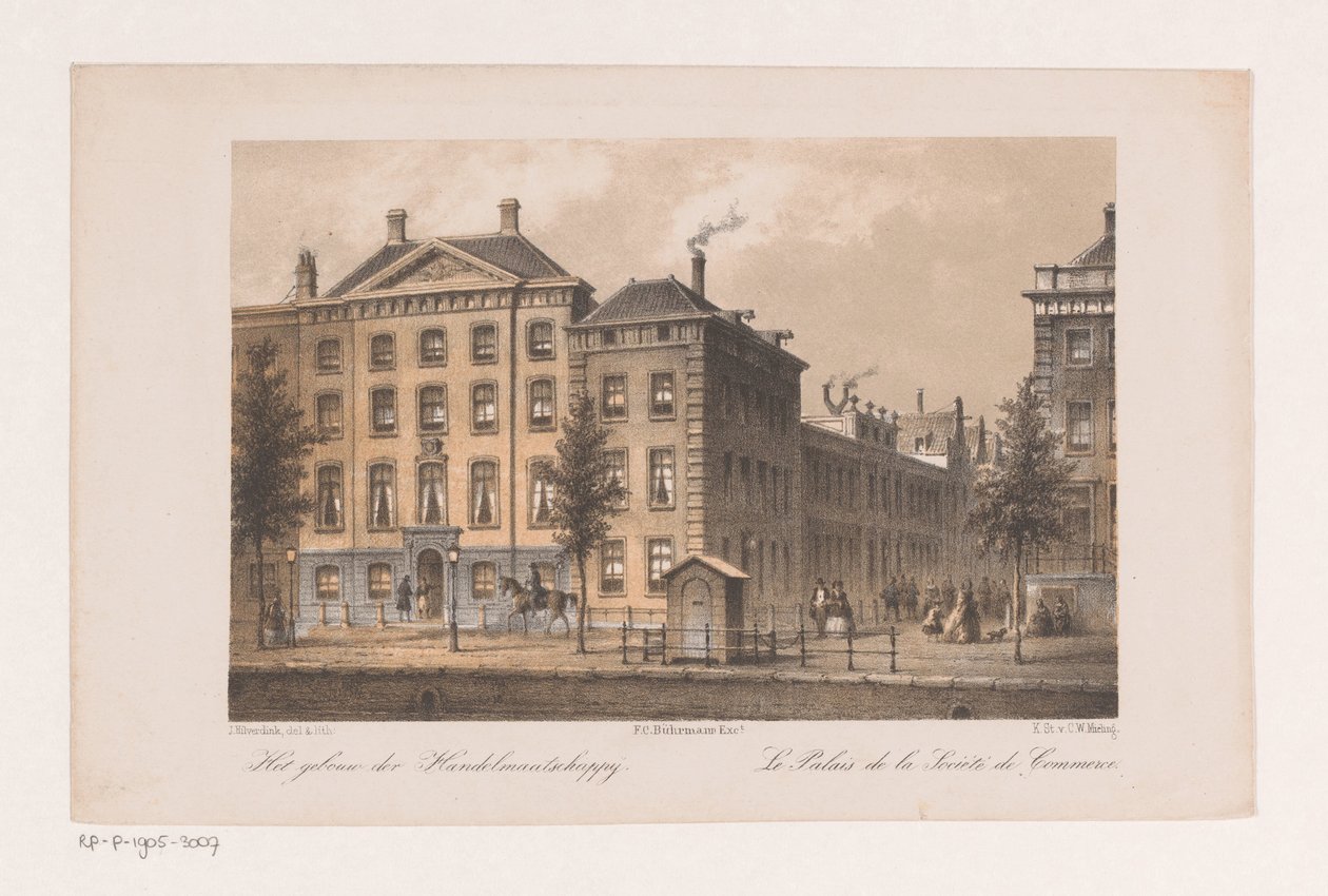 Siedziba Handel-Maatschappij w Amsterdamie Budynek Firmy Handlowej (tytuł na obiekcie) autorstwa Johannes Hilverdink