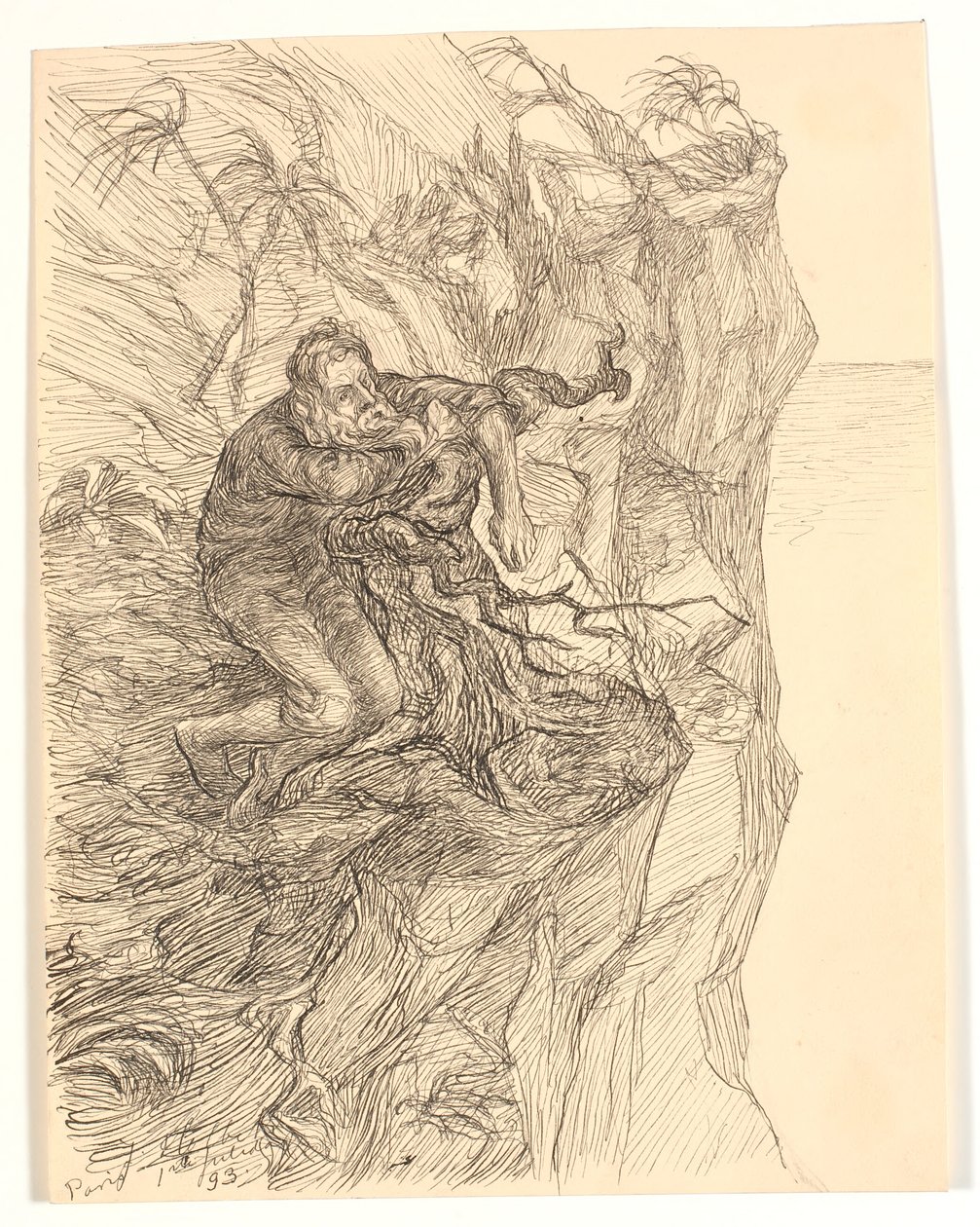 Ilustracja do Alfreda Tennysona „Enoch Arden” autorstwa Johannes Holbek