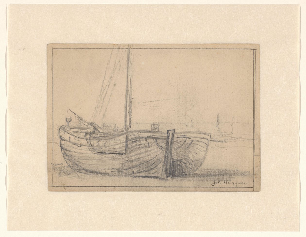 Bomschuit na plaży autorstwa Johannes Huygens (signed by artist)