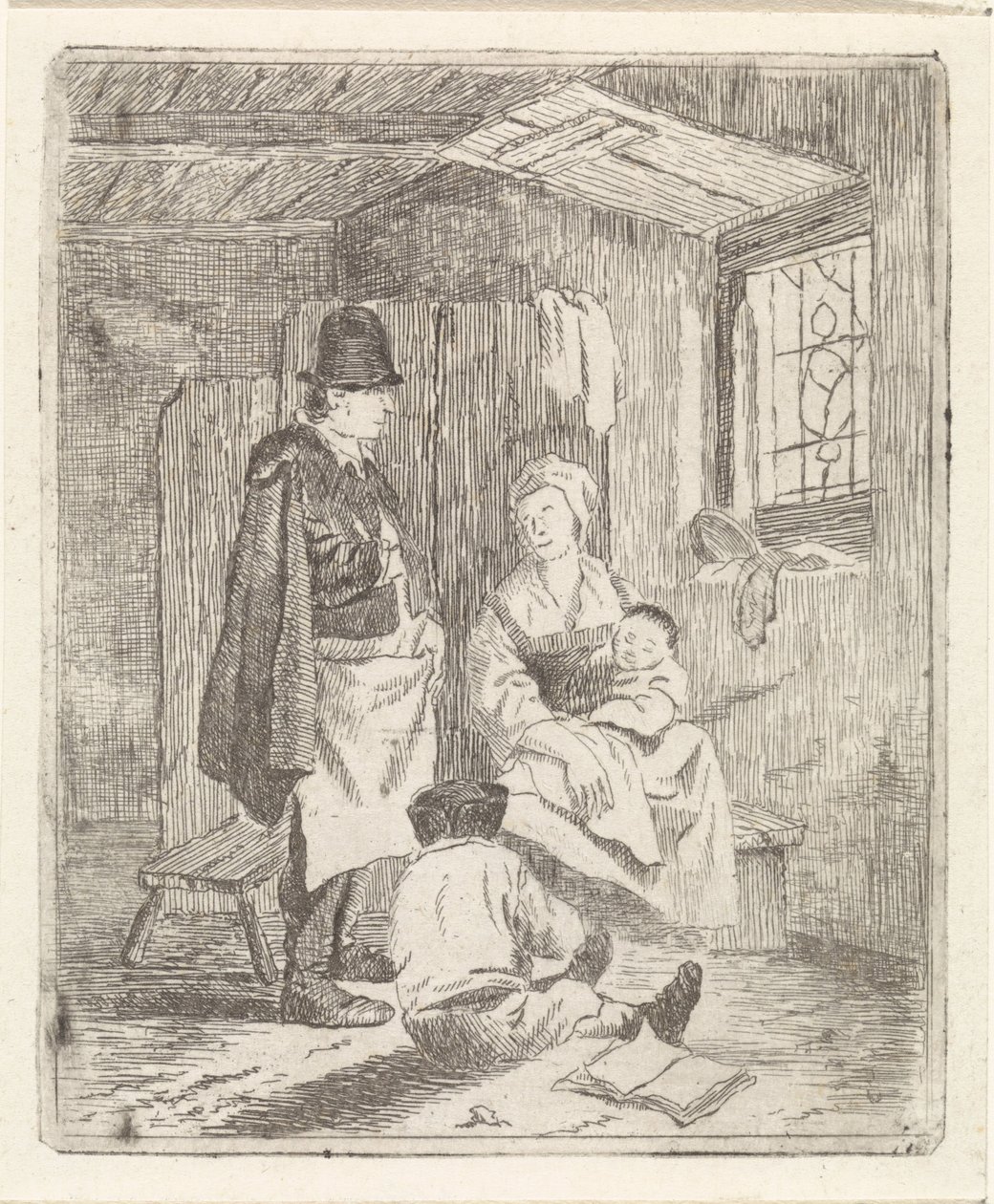 Rodzina we wnętrzu autorstwa Johannes Janson (possibly)