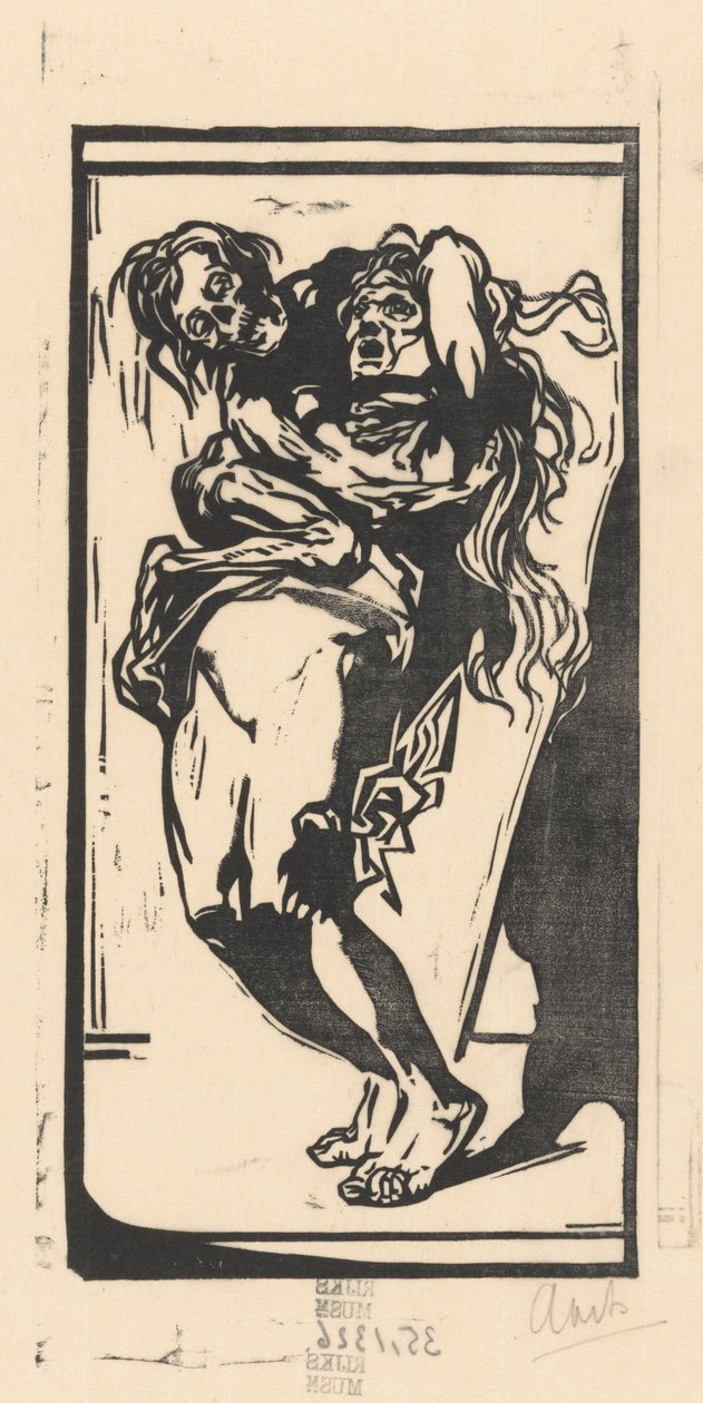 Śmierć i kobieta autorstwa Johannes Josephus Aarts (signed by artist)