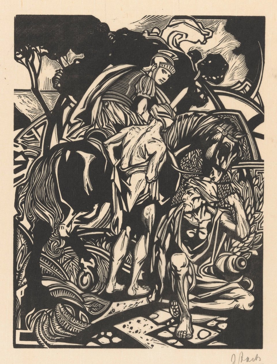 Rzymski jeździec na koniu autorstwa Johannes Josephus Aarts (signed by artist)