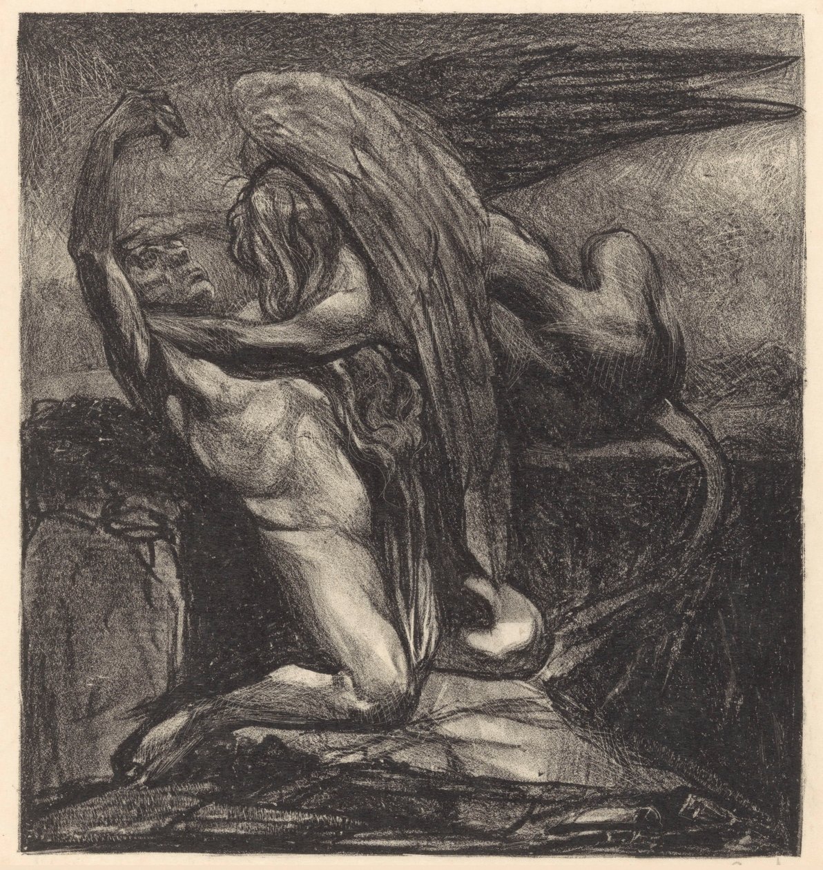 Sfinks z martwym człowiekiem autorstwa Johannes Josephus Aarts (signed by artist)