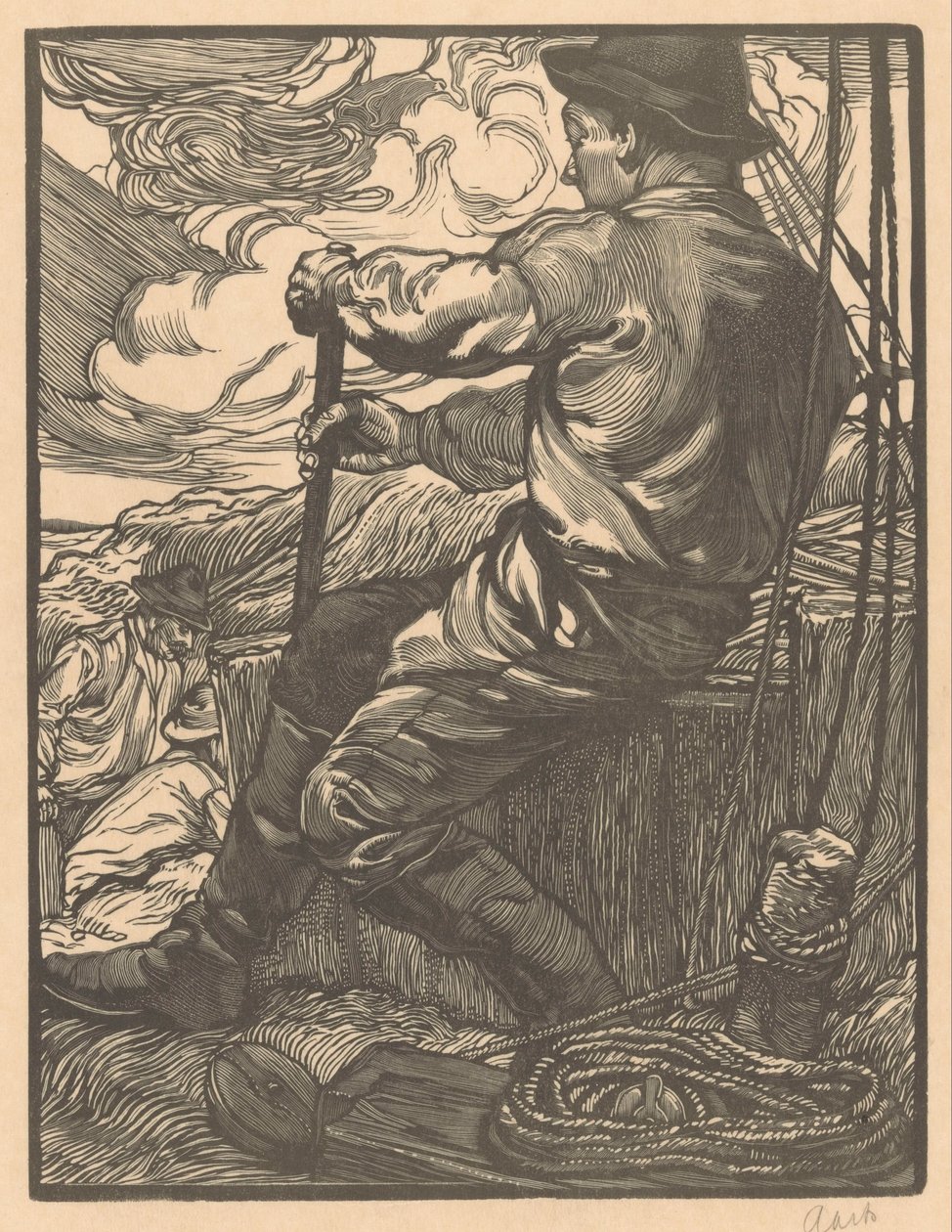 Wścibski robotnik autorstwa Johannes Josephus Aarts (signed by artist)