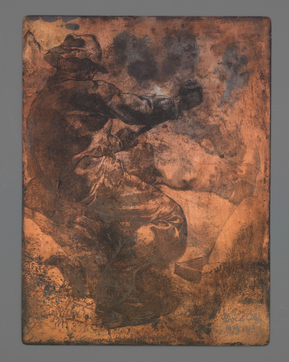 Pracownik widziany od tyłu autorstwa Johannes Josephus Aarts
