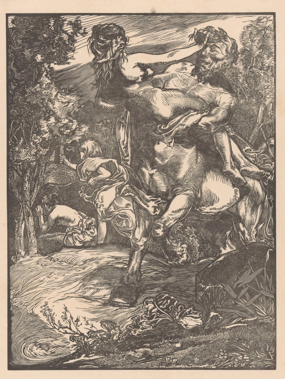 Centaur porywa kobietę autorstwa Johannes Josephus Aarts
