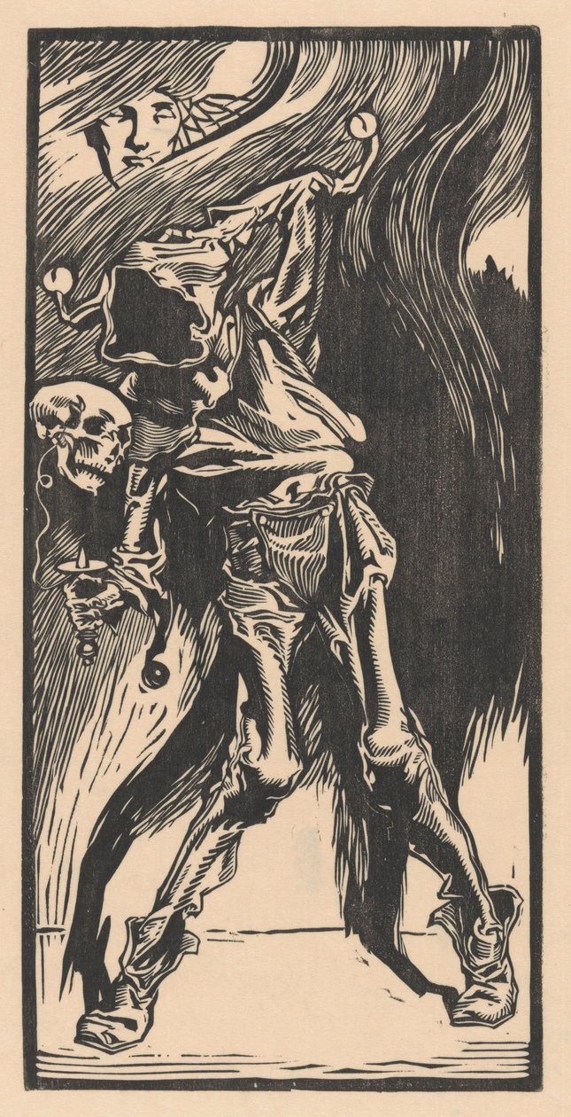 Śmierć jak arlekin, grając w bilbokiet autorstwa Johannes Josephus Aarts
