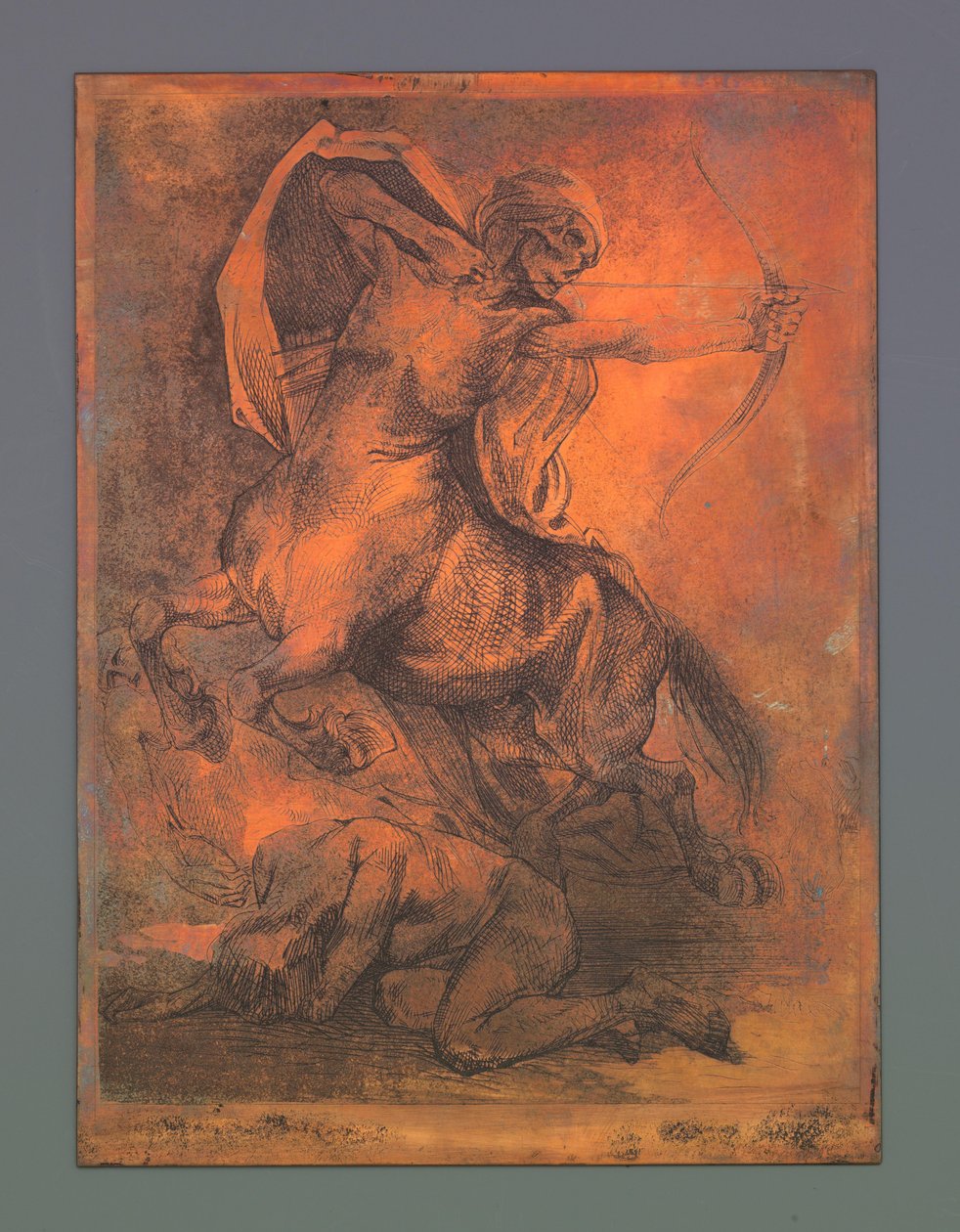 Śmierć jako centaur z łukiem i strzałą autorstwa Johannes Josephus Aarts